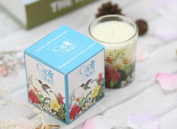Applique Design Home Scented Candles Glass Jar For Home Decoration