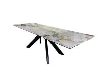 1800 ((+450+450) *1000mm Table à manger en céramique moderne avec système extensible avec base métallique DT-31047A