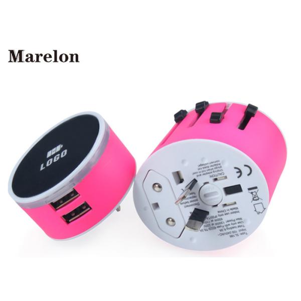 Promotional Hotel Gifts International Travel Adapter Plug Converter LED Logo Print