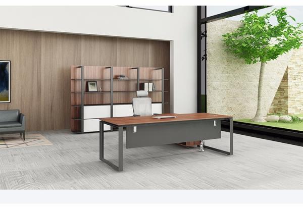 OEM Service Decorative Oak Computer Desk / MFC Finishing Cherry Wood Office Table