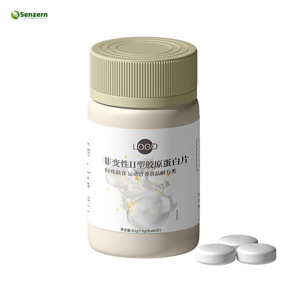 OEM Non Denatured Collagen Peptide Tablets Type 2 Collagen Supplements For Joint