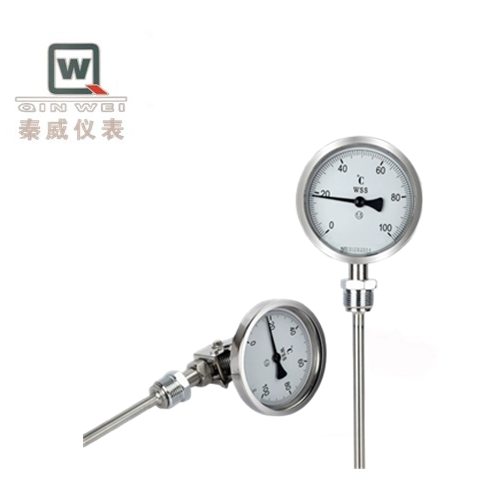 Stainless Steel Bimetallic Thermometer Axial Pipe Boiler Gauge