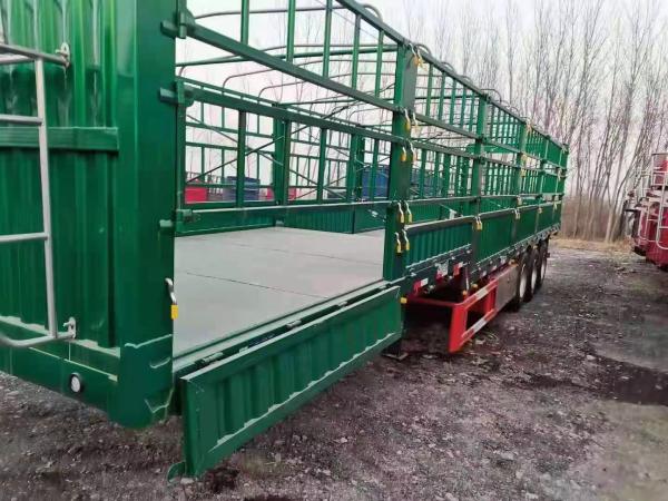 4 Axles Boundary Semi Trailer With Side Wall Height From 600mm-1700mm