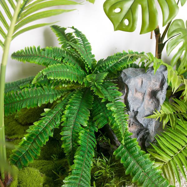 24 Plastic  Decoration Plant Artificial Landscape Foliage Non Toxic
