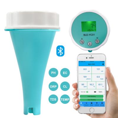 Smart Bluetooth Pool Water Tester 6 In 1 PH/EC/TDS/ORP/CL/Temp Meter For Pool Aquatic Venues