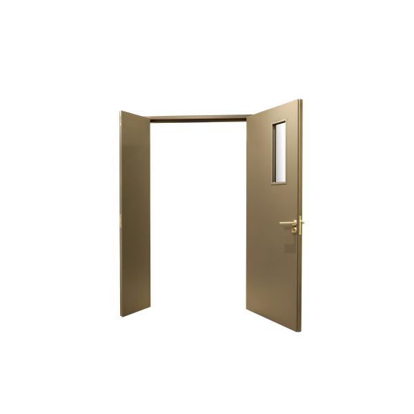 Yellow Security 3 Hours Fire Rated Steel Doors For Hotel