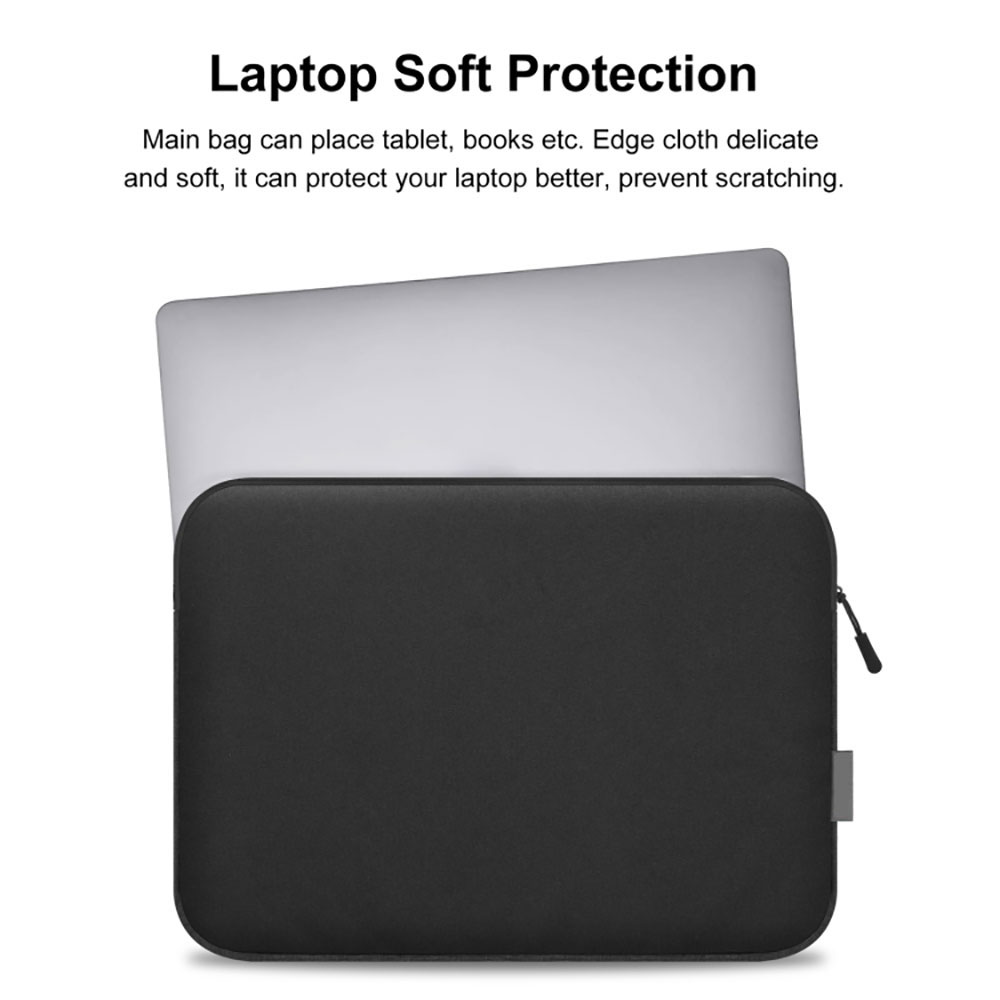 Business Zipper Briefcase Laptop Sleeve Backpack 13 Inch Black Slim Lightweight Waterproof Shockproof Eco-Friendly Convertible