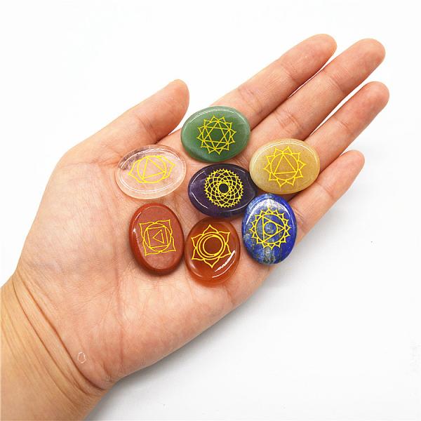 Seven Chakra Stones Set for Body and Spirituality Healing Art Collectible Tumbled Crystals