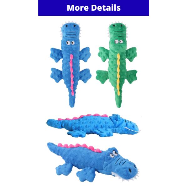 Plush Crocodile Squeaker Dog Toy With Sound Paper Airbag Relieves Anxiety