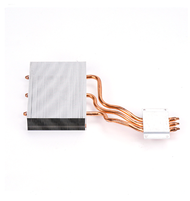 4 Copper Heat Pipe Stacked Aluminum Fin Passive Heatsink, All In One PC CPU Cooling Radiator Without Fan