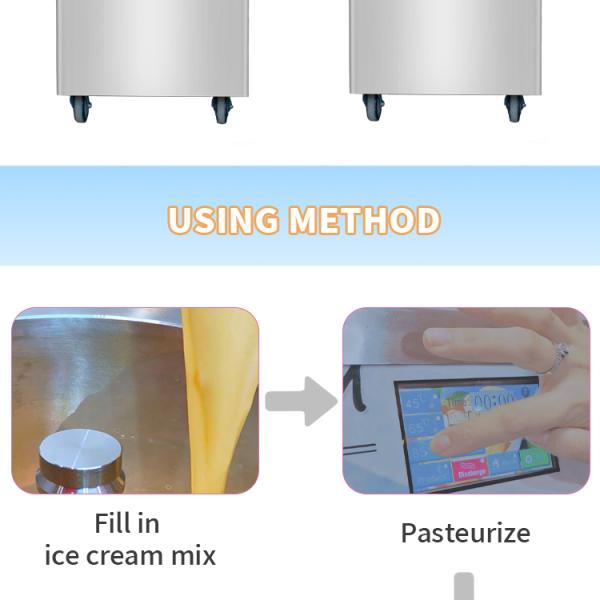 Commercial Batch Frozen Vertical Ice Cream Machine Frozen Catering Event Ice Cream Machine for Sale Brazilian Acai Freezer