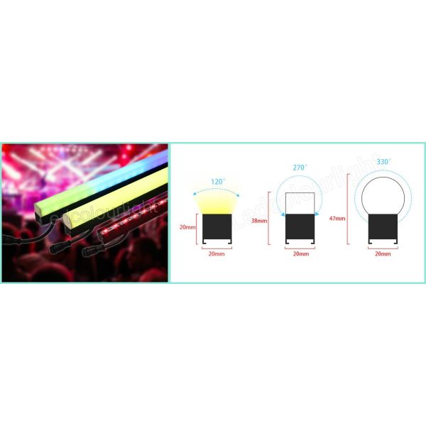 IP65 Rated DC24V DMX LED Tube Light For Outdoor Stage Event and Building Lighting