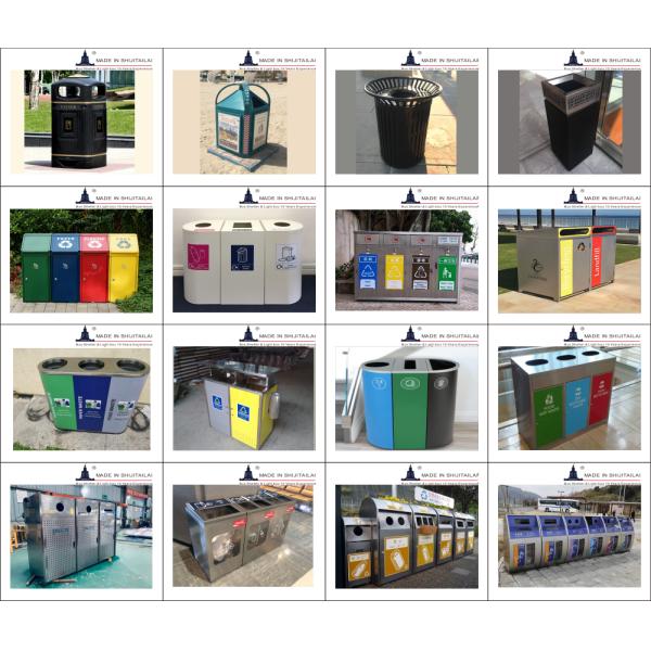 Garden 2 Bin T0.8mm 100L Stainless Steel Trash Can