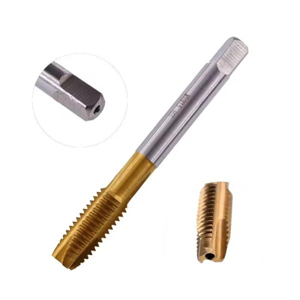 HSS Tip Tap Screw Tap Electric Drill Spiral Point 4 Straight Flutes Plug Thread Tapping Bearing Steel M2 M24 High Speed