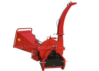 PTO Direct Drive Hydraulic Wood Chipper Red Color With 4 Rotor Blades