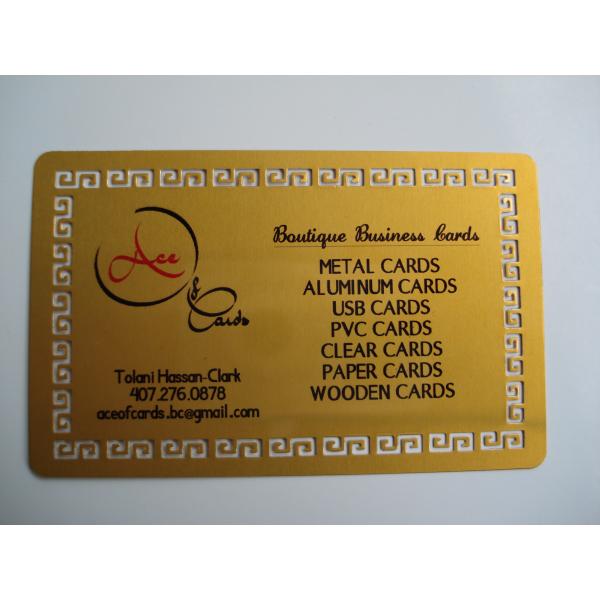 Golden DIY Sublimation Blank Aluminum Business Cards 75 * 43 Mm Printing Size