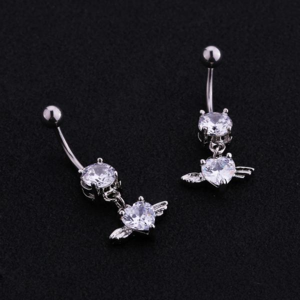 New Heart Shape Fashion Piercing Belly Ring Stainless Steel Piercing Jewelry Belly Button Ring
