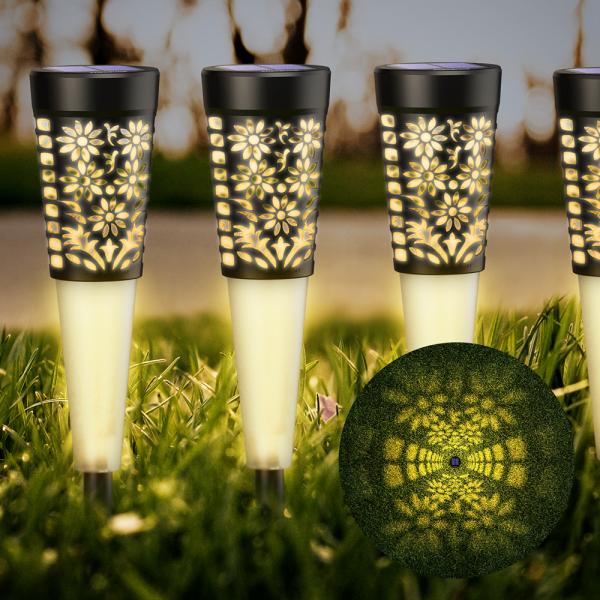 Солнечные садовые прогулочные фонари светодиодные солнечные фонари 3500K теплый белый