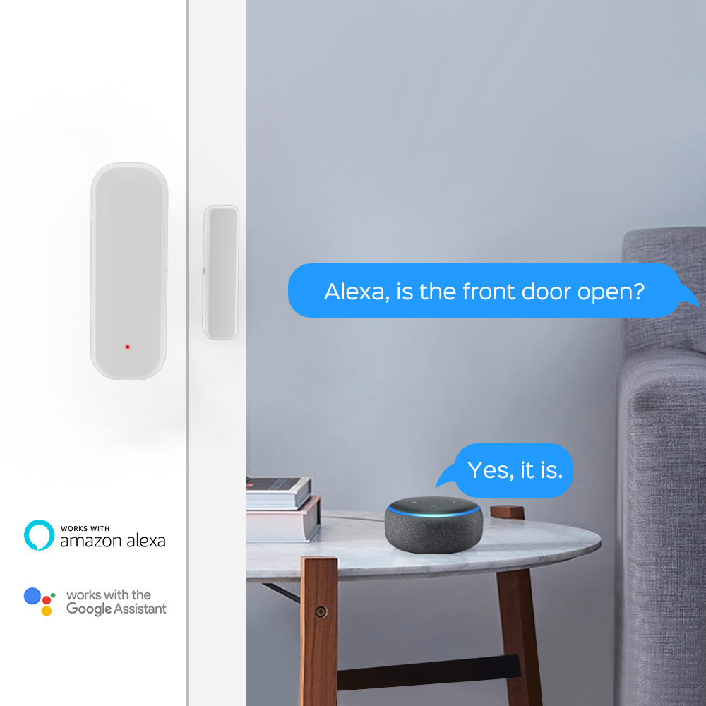 Lightweight Smartlife Wifi Door Window Sensor ZigBee 3.0 With Alexa Google Home