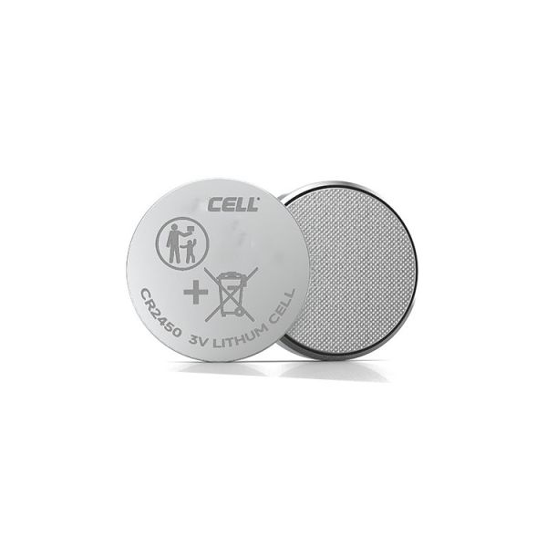 High Capacity 600mAh CR2450 Lithium Button Battery with Wide Operating Temperature and Compact Size for Reliable Power