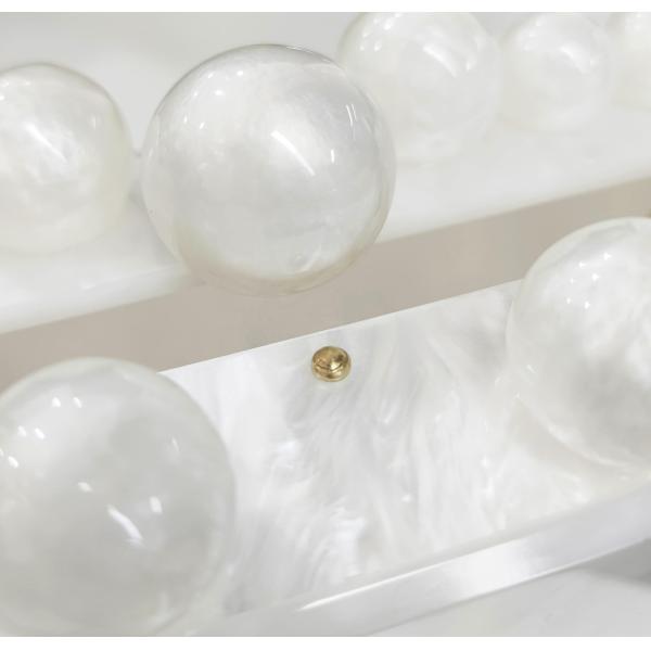 Transparent Shoulder Acrylic Bag Beaded Graceful Satchel Marble Wedding Party