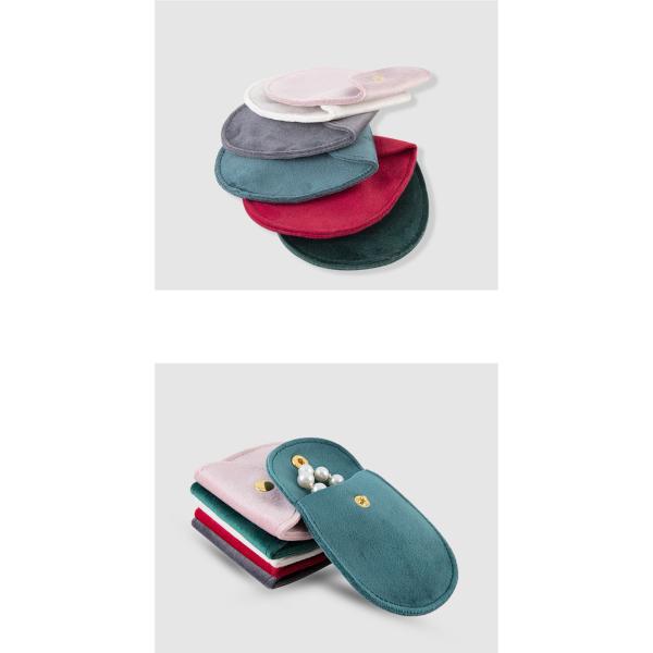 Вельветный кнопка овальный ювелирный кладовка сумки ожерелье сумка 80 * 85 мм