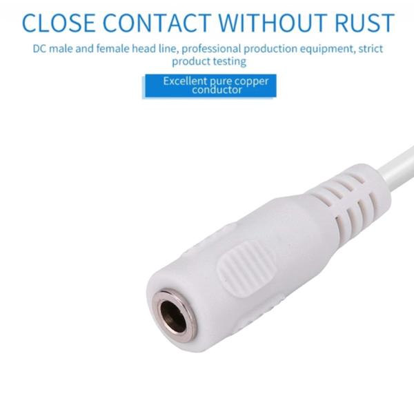 Cable de extensión de alimentación DC de hombre a mujer con interruptor de rocker en línea 303 - 5.5 mm x 2.1 mm para tira LED, CCTV, electrónica DIY