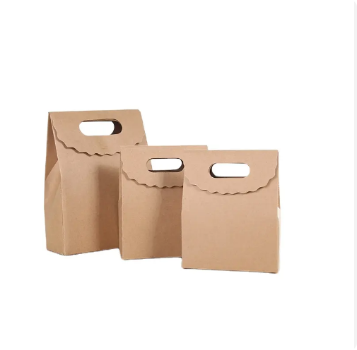 Kraft Bag Die Cut Handle Bolsa De Papel Brown Kraft Paper Packaging Bag Folding Paper Bags For Gifts