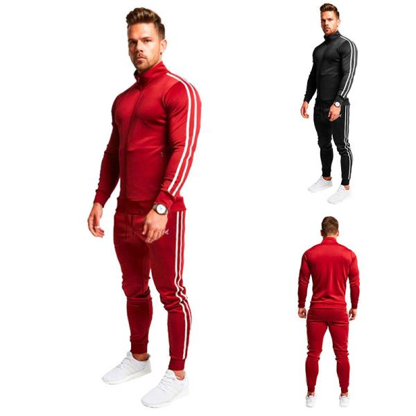 65% cotton 35% polyester Male Athletic Full Zip Tracksuit Digital Sublimation Transfer Printing