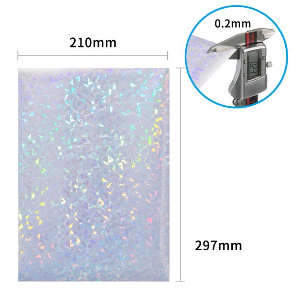 Vinyl Sticker Holographic Easy Adhesion Waterproof Inkjet Printable Die Cut Self-Adhesive Paper
