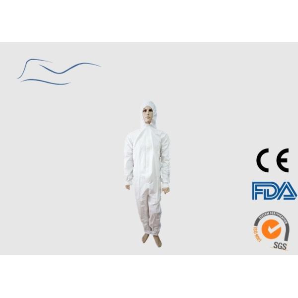 55G Disposable Safety Coveralls , Protective Lightweight Breathable Coveralls