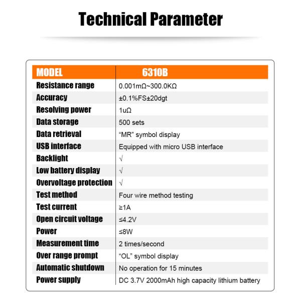 VICTOR 6310A DC Low Resistance Tester 30KOHM диапазон сопротивления 500 групповое хранение данных