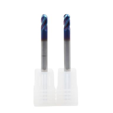 Roughing Machining 4 Flutes HRC 65 R2*4*8*4*75 TiAISiN Coated Carbide Ball Nose End Mill