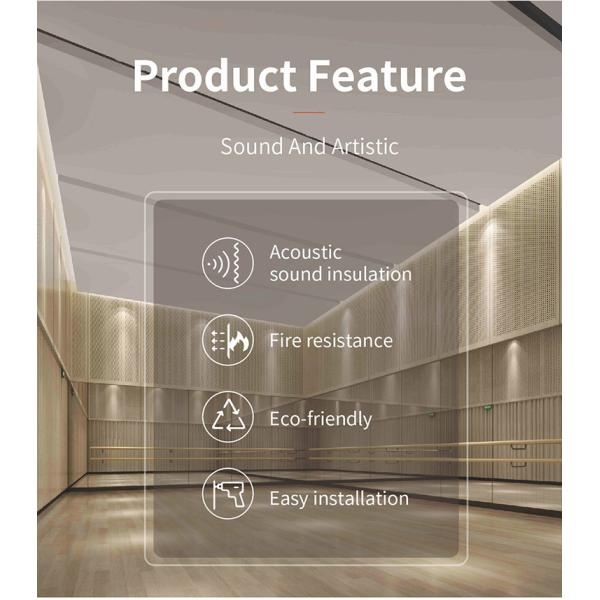 Стильные декоративные перфорированные акустические деревянные панели для коммерческой студии