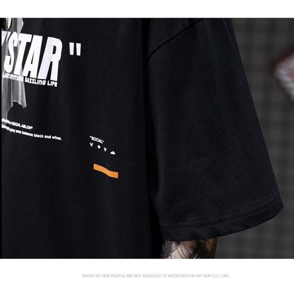Skateboard High Street Men Streetwear T Shirts Personality Print 3XL Polyester