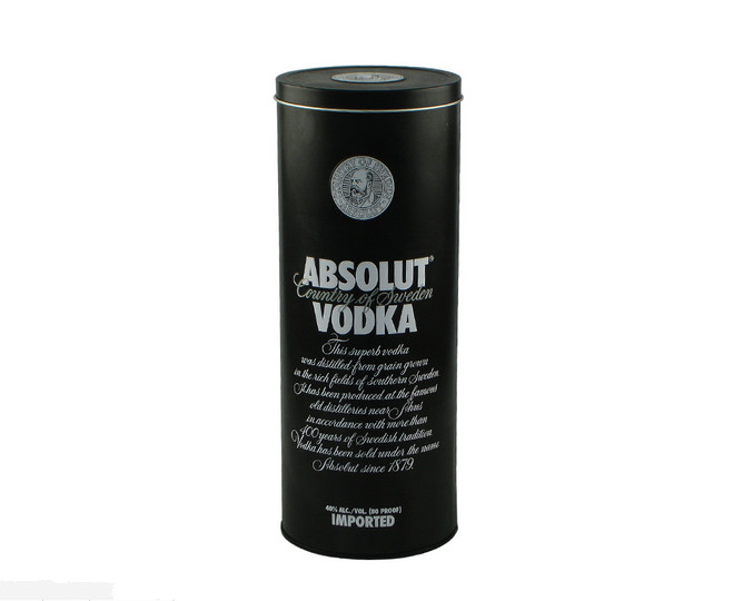 Round Wine Bottle Packaging Tin Box With Embossing And Printing