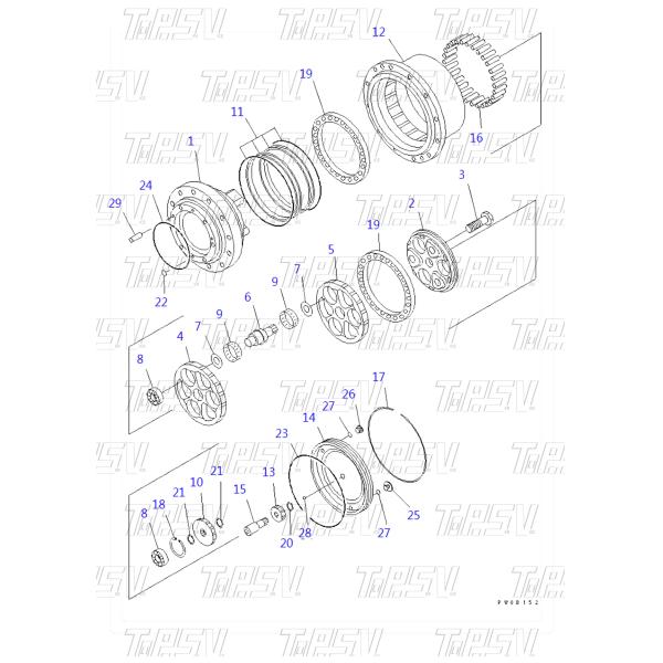 PC60-7 Excavator Travel RV Shfat Parts For Travel Drive Excavator Spare Parts