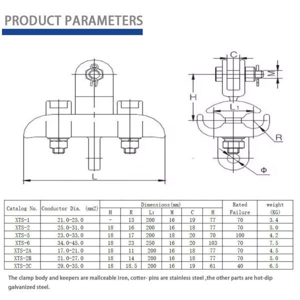 Aluminium Alloy Suspension Clamps Twin Jumper Conductor Fittings