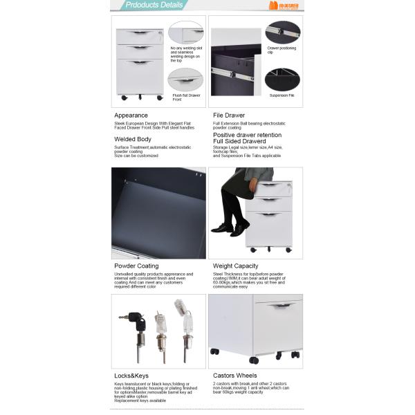 H600mm W390mm D520mm Steelcase Mobile Pedestal