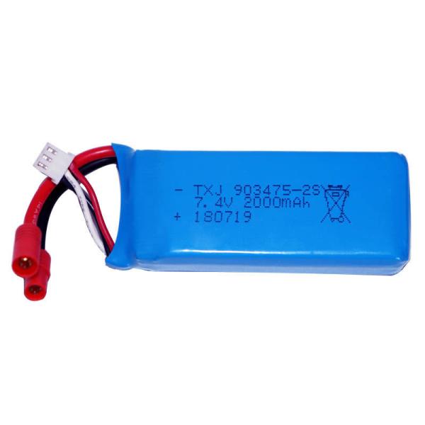 CE Certified | Custom 14.8Wh 7.4V 2000mah Lithium Polymer Battery for RC Aircraft | OEM Custom | China Manufacturing Factory