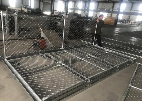 Temporary Chain Link Fence Panels  6'Height X 14' Width  35mm wall thickness 1.5mm Mesh 2.5 x 2.5 diameter 11.5ga