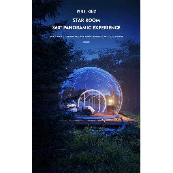PC Panel end Aluminum Alloy Frame Clear Bubble House for Creative Star Tent Room Box