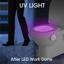 toilet night light led motion activated water-proof with UV sterilization