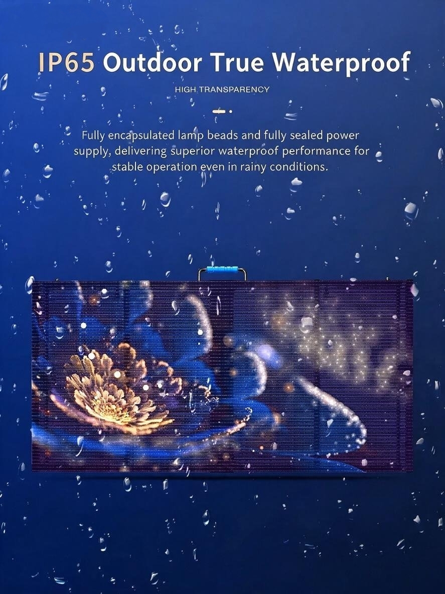 Outdoor LED Transparent Screen Waterproof High Brightness