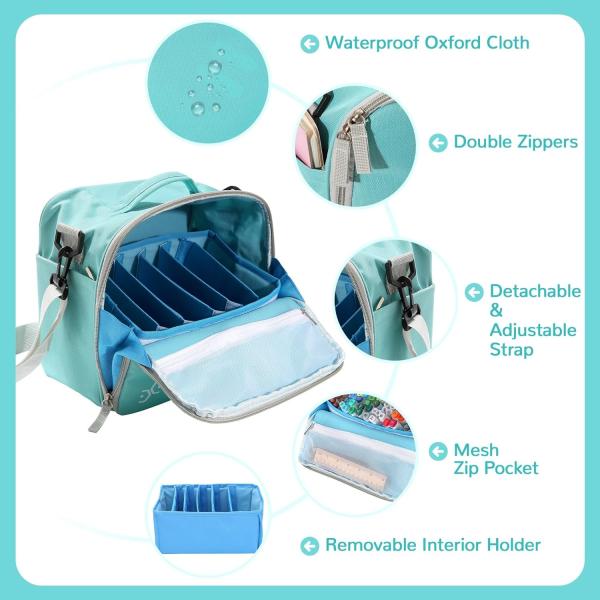 Storage Tote Bag for Marker Pens Brush Pen Coloring Pencils Books Art and Crafts Supplies Tools Cosmetics, Up to 130 Pen