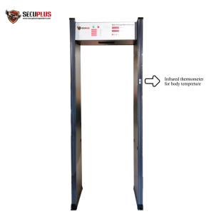 Infrared Body Temperature Sensor Walk Through Metal Detectors Gate To Check