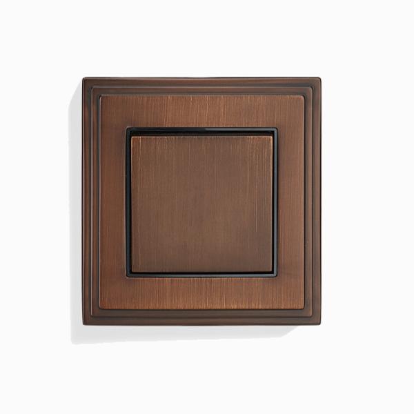 Home Bedroom Brass Switches And Sockets 86mm 90mm for Decorative