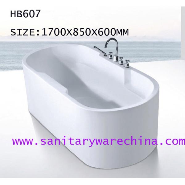 acrylic Bathtubs, freestanding Bathtub without faucet , hand shower HB607 1700X850X600
