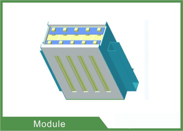Safety Lithium Ion Battery Module With Prismatic ABS / Metal Case
