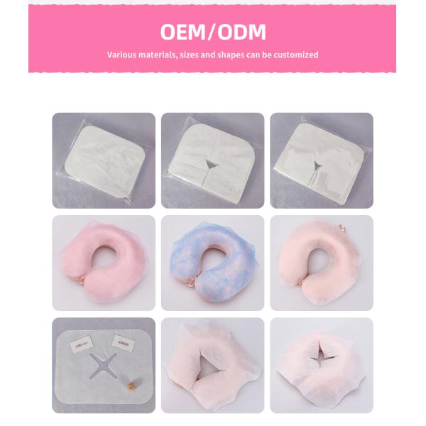 Customized Disposable Face Cradle Covers 40gsm Massage Table Face Covers
